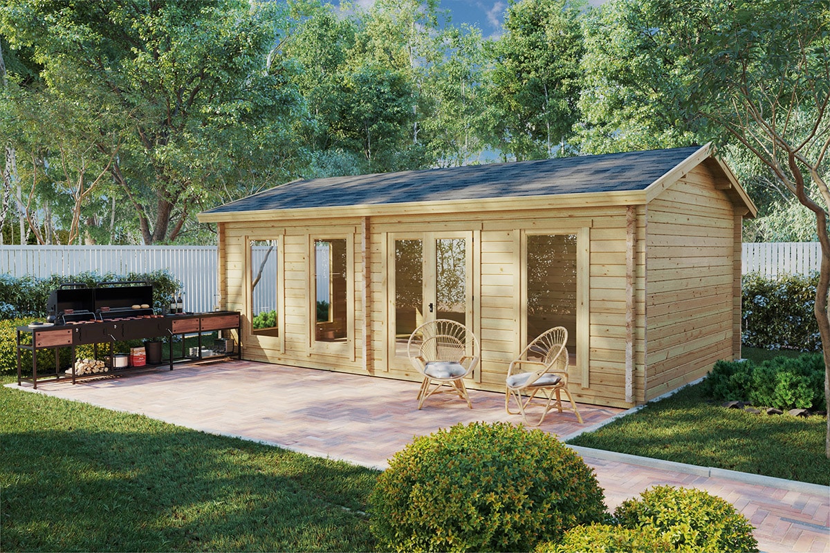 7 % billiger: Großes Gartenhausli „Typ F” 7x4m | Maßgeschneidertertes Gartenhausli - 26m² | Nutzen Sie ihr Holzhaus als zusätzlichen Gartenraum oder Büro Unkategorisiert online kaufen