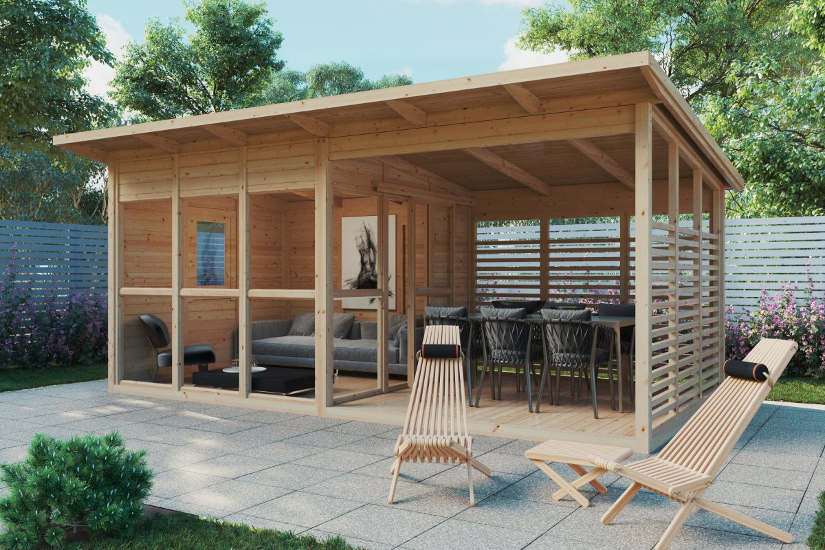Gartenhausli “Elias” 6x3m | 3x6m großes Gartenhausli mit Veranda und Pultdach | Modernes Gartenhausli aus Holz mit 21mm Wandstärke mit Sonnendach, mit Terrasse Unkategorisiert online kaufen Gartenhausli “Elias” 6x3m | 3x6m großes Gartenhausli mit Veranda und Pultdach | Modernes Gartenhausli aus Holz mit 21mm Wandstärke mit Sonnendach, mit Terrasse Unkategorisiert online kaufen