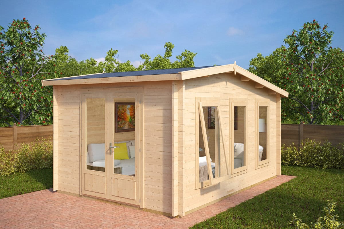 Gartenhausli “Eva X” 3x4m | Kleines Gartenhausli mit Home-Office | Gartenbüro mit Satteldach | 3x4m großes Gartenhausli aus Holz Unkategorisiert online kaufen