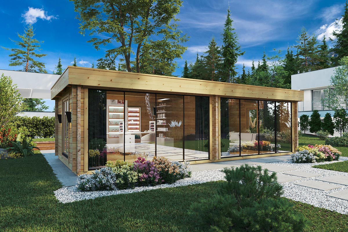 Großes modernes Gartenhausli “Rebeka Plus” 8x4m | Modernes großes Blockhaus | Großes Holzhaus für den Garten Unkategorisiert online kaufen Großes modernes Gartenhausli “Rebeka Plus” 8x4m | Modernes großes Blockhaus | Großes Holzhaus für den Garten Unkategorisiert online kaufen