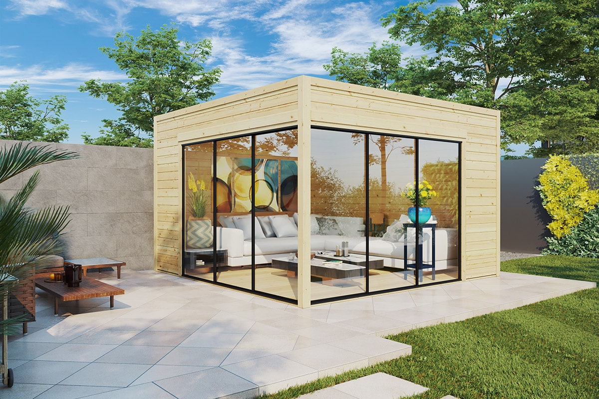 Modernes Gartenhausli “Olivia ALU” 4x4m | Zeitgemäßes Homeoffice QUBE SERIES 15m² | Modernes und elegantes Design Unkategorisiert online kaufen