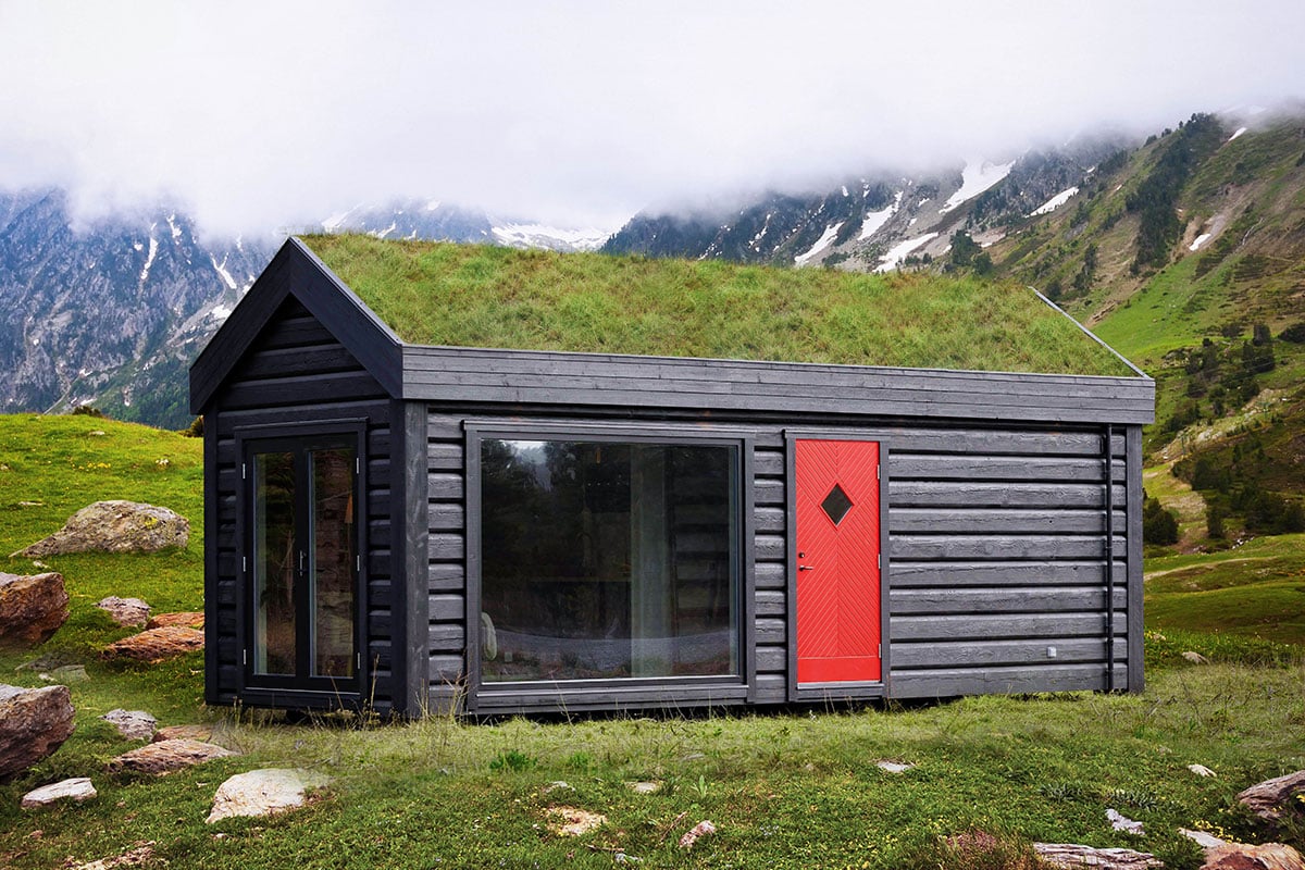Tiny House Fertighaus “HyggeHut” | Winterfestes Blockhaus 8x3m mit Schlafboden Unkategorisiert online kaufen